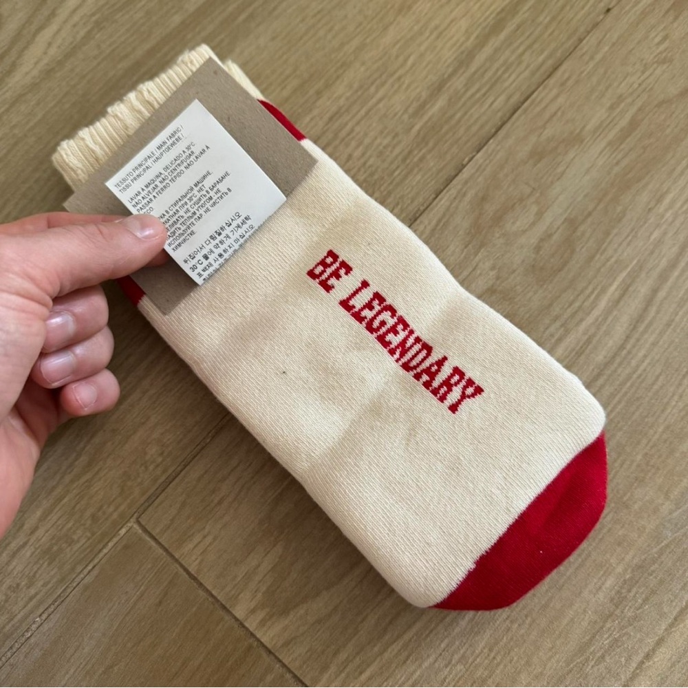 Golden Goose Unisex Red and White Star Socks, L-XL - Picture 2 of 5